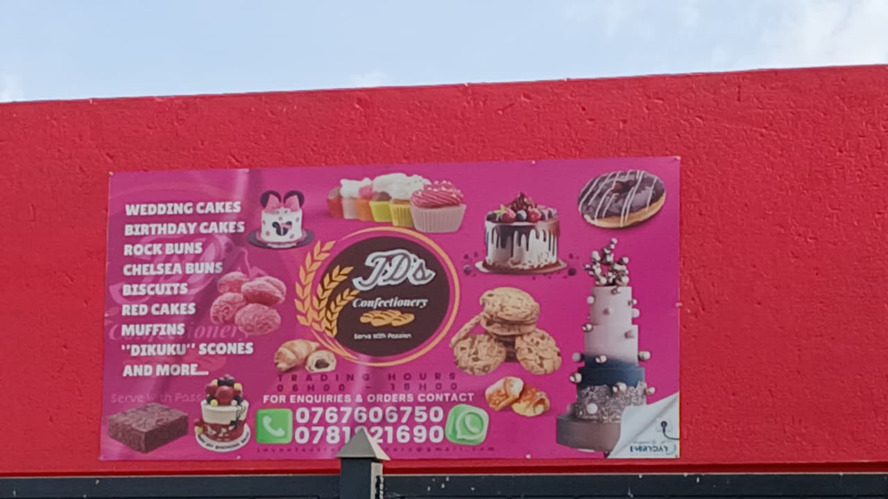 JD's Confectioners Bakery Sign